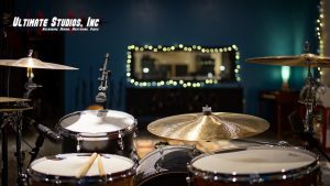 A live room made for recording drums. Drum recording at Ultimate Studios, Inc